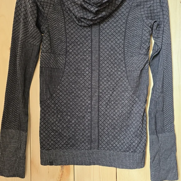 Lululemon Rest Less Dark Grey Strechy Hoodie Size 4 - Picture 7 of 9